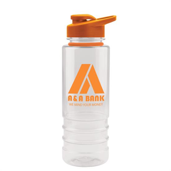 TXB90RD - Admiral - 24 oz. Tritan™ Transparent Bottle with Drink thru lid and Accent collar